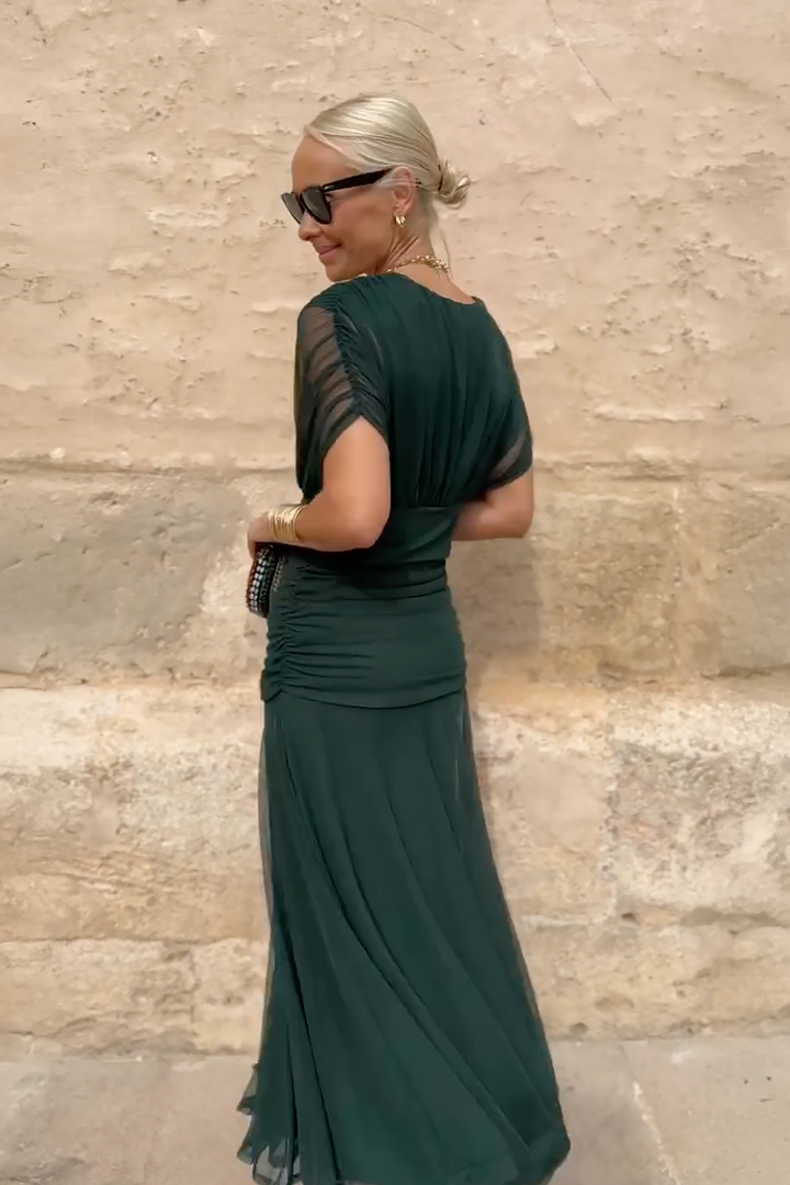 Orsolya - Elegáns maxi ránctalan ruha