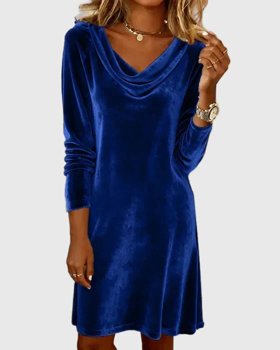 Zsófia - Laza Fazonú Velúr Ruha