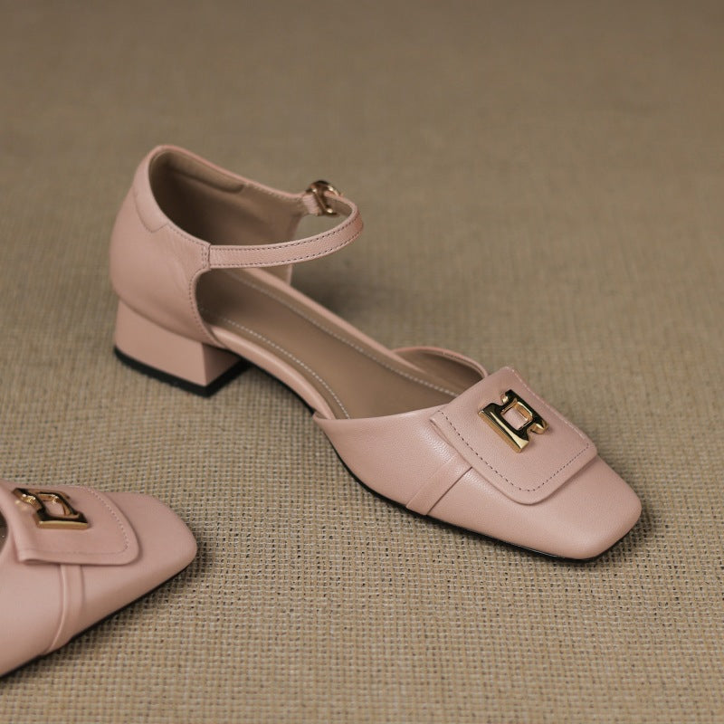Paula - Buckle Bőr Mary-Janes