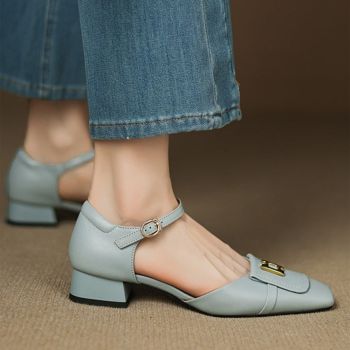 Paula - Buckle Bőr Mary-Janes