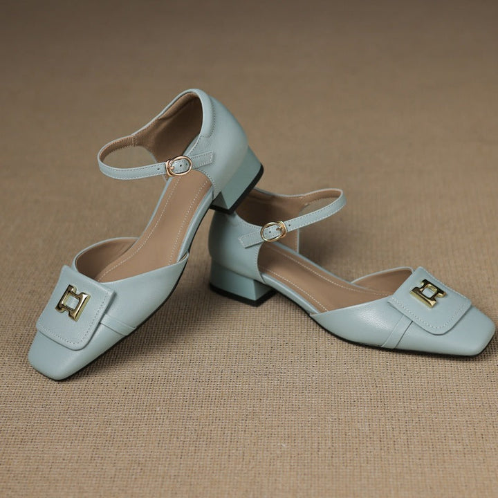 Paula - Buckle Bőr Mary-Janes