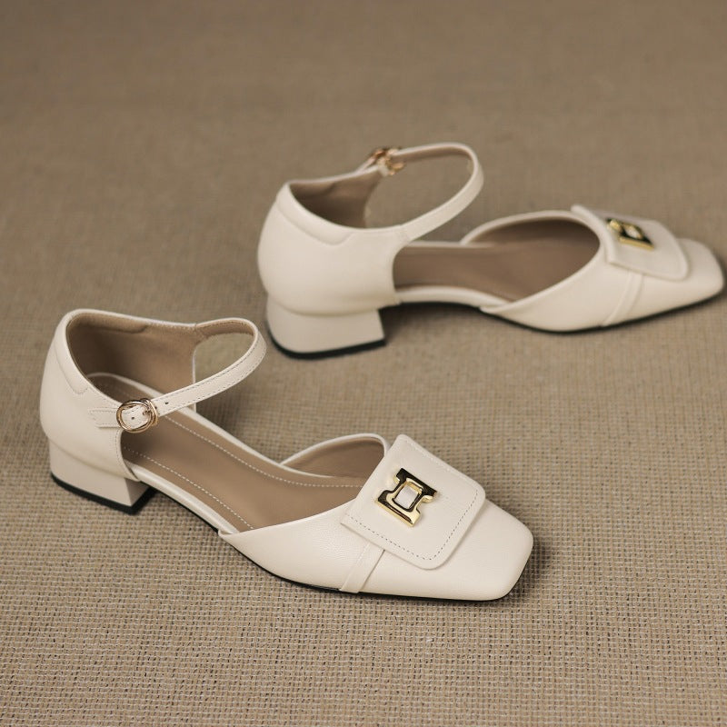 Paula - Buckle Bőr Mary-Janes