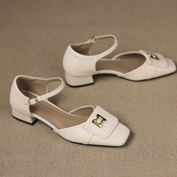 Paula - Buckle Bőr Mary-Janes
