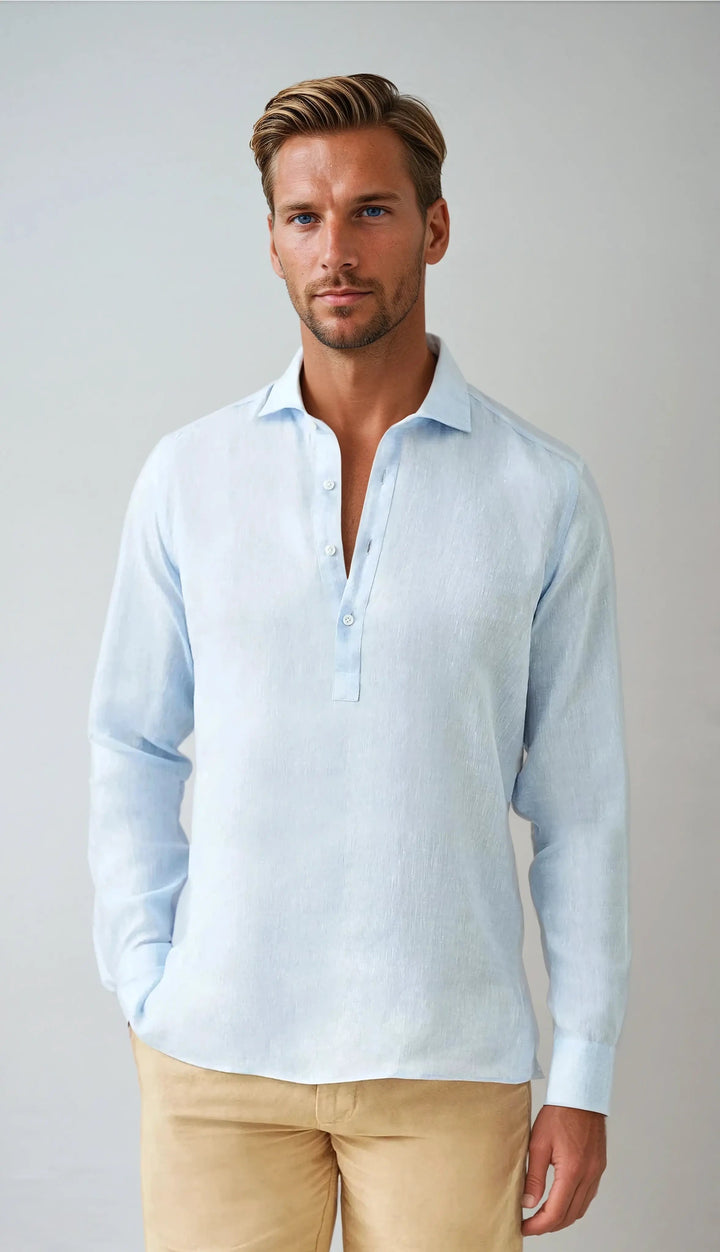 Linen Pop-over Ing - Világoskék