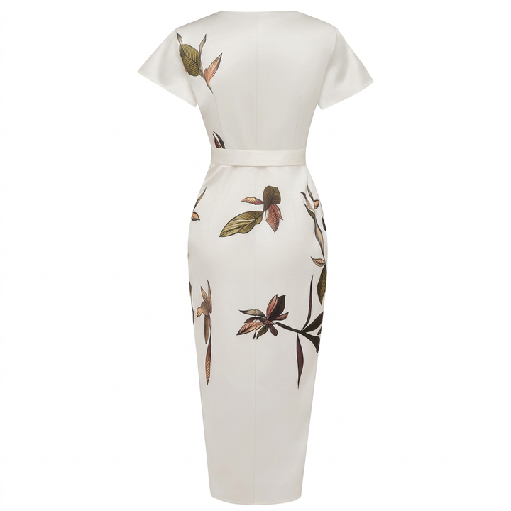 Lívia – Leveles Mintás Maxi Ruha Megkötővel