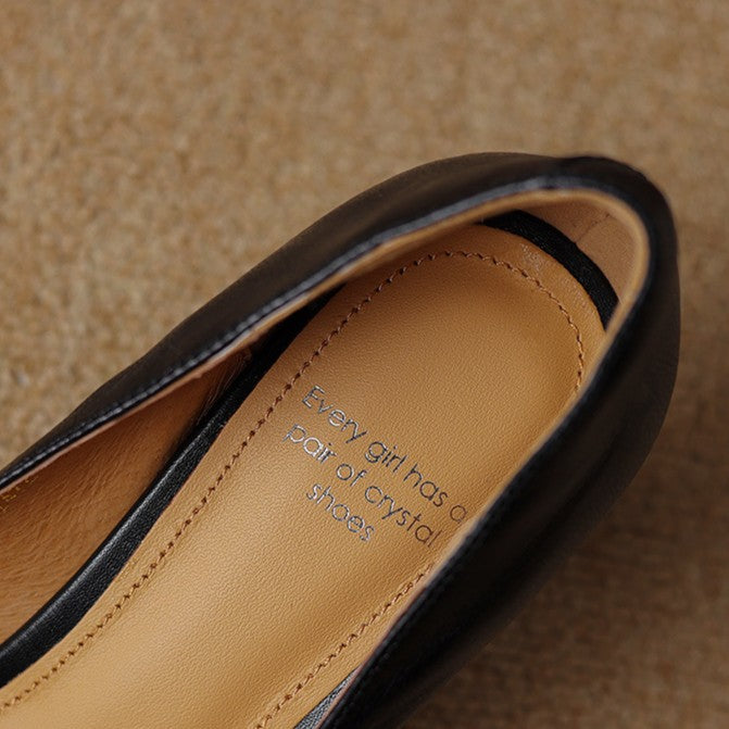 Ninon - Bőr Magassarkú