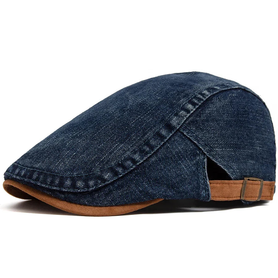 Thijs - Prémium Denim Flat Cap – Időtlen Stílus & Napi Kényelem