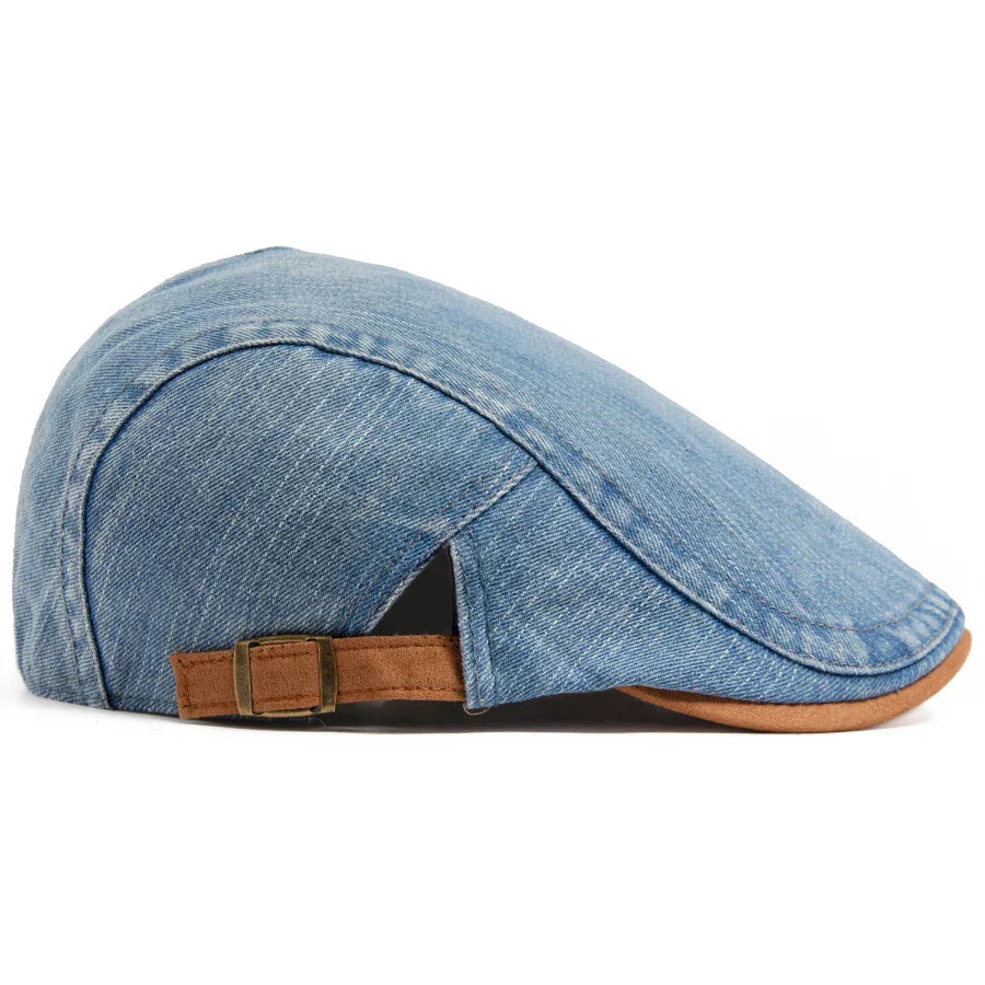 Thijs - Prémium Denim Flat Cap – Időtlen Stílus & Napi Kényelem