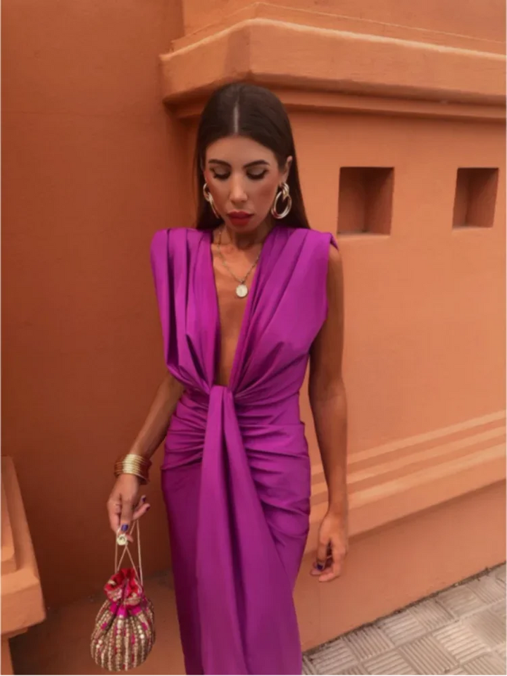 Diána - Elegáns ráncolt ruha