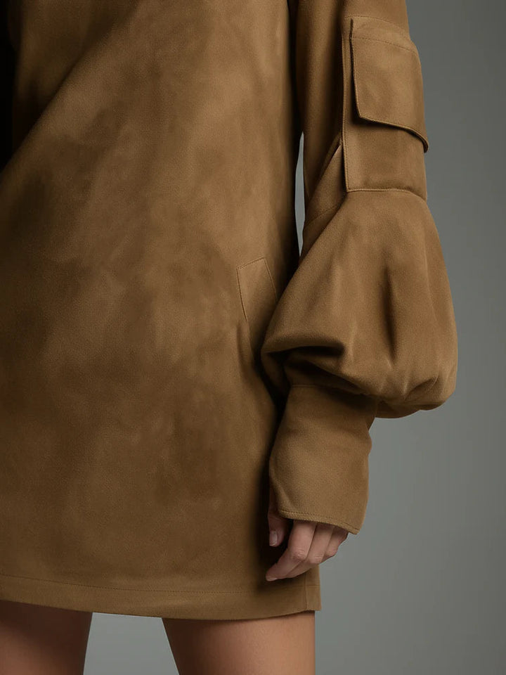 Beli | Magas nyakú, laza ante miniruha