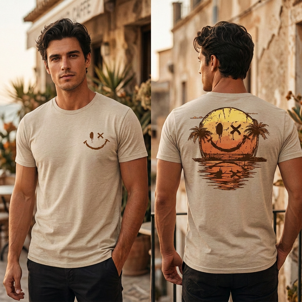 Jack - Nyári Smiley Tenger T-Shirt