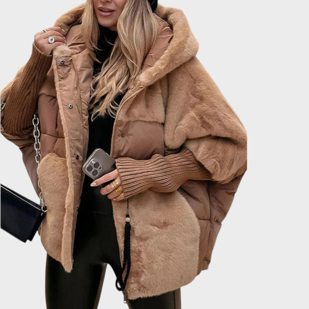 Eurelia – Műbőr Kapucnis Kabát